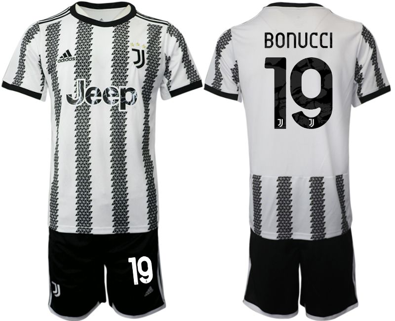 Men 2022-2023 Club Juventus FC home white #19 Soccer Jersey